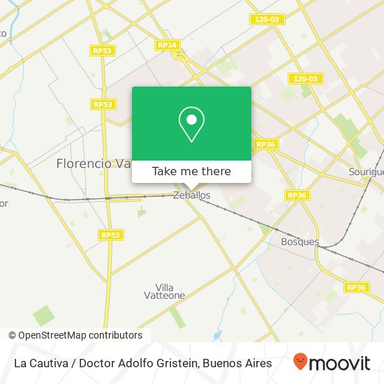 La Cautiva / Doctor Adolfo Gristein map