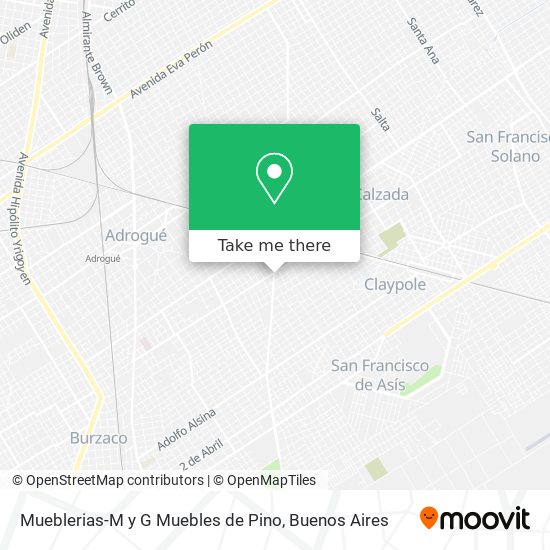 Mueblerias-M y G Muebles de Pino map