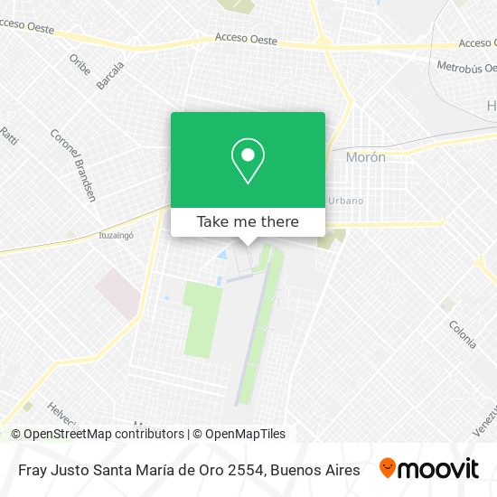 Fray Justo Santa María de Oro 2554 map