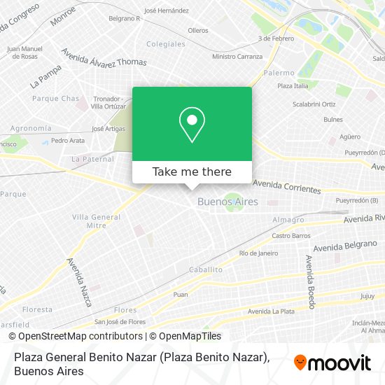 Mapa de Plaza General Benito Nazar