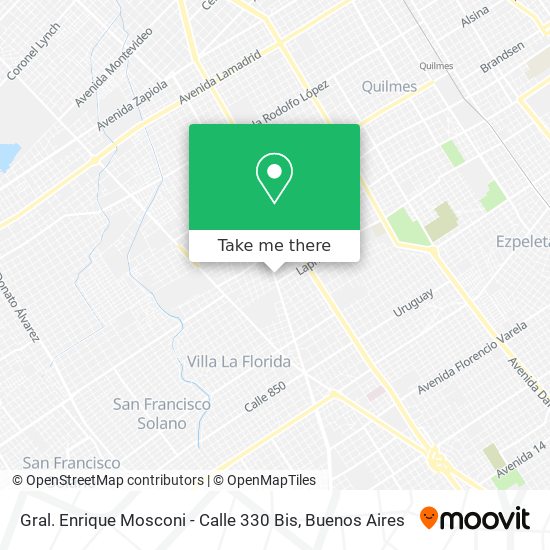 Gral. Enrique Mosconi - Calle 330 Bis map