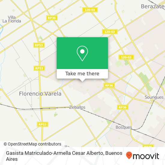 Gasista Matriculado-Armella Cesar Alberto map