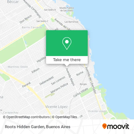 Roots Hidden Garden map