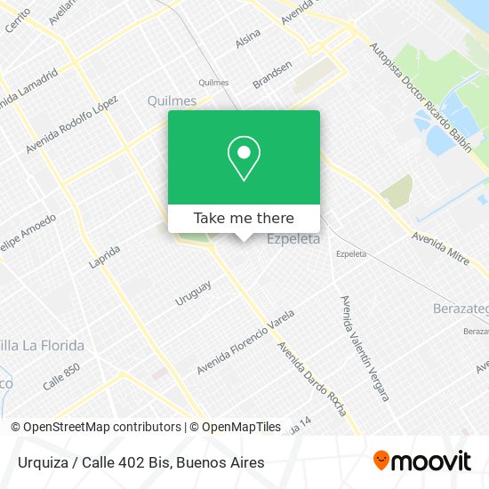 Mapa de Urquiza / Calle 402 Bis