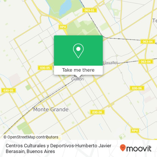 Centros Culturales y Deportivos-Humberto Javier Berasain map