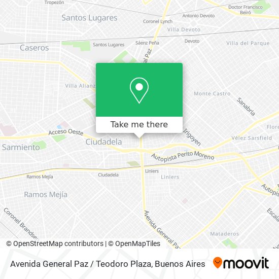 Avenida General Paz / Teodoro Plaza map