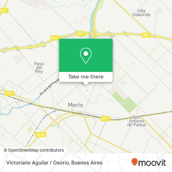 Victoriano Aguilar / Osorio map