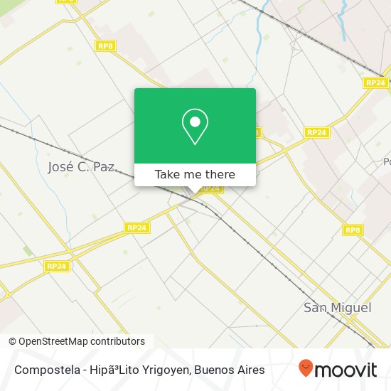 Compostela - Hipã³Lito Yrigoyen map