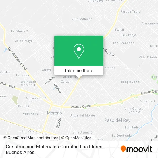 Construccion-Materiales-Corralon Las Flores map