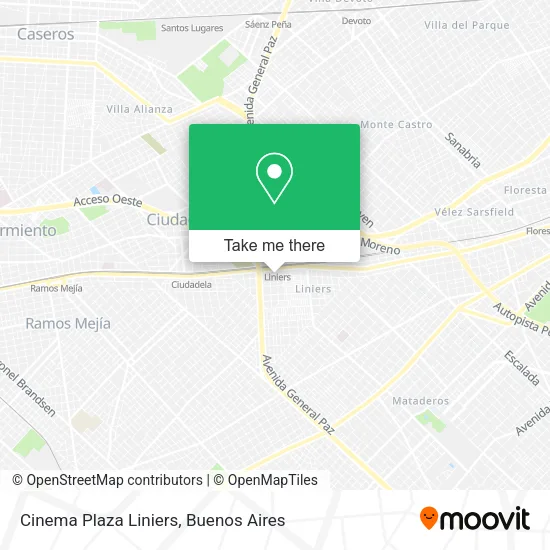 Cinema Plaza Liniers map