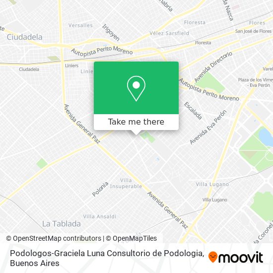 Podologos-Graciela Luna Consultorio de Podologia map