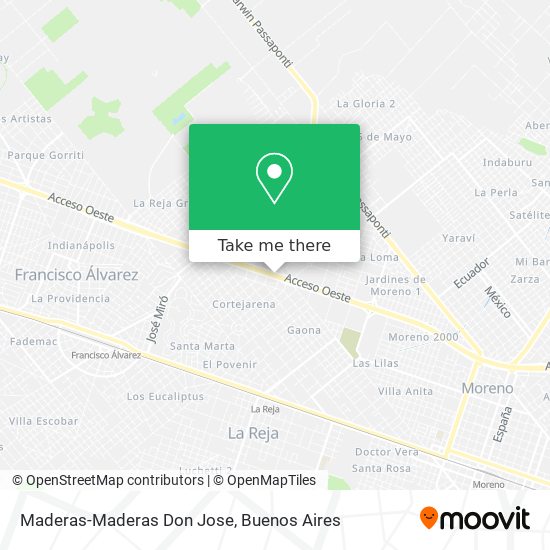 Maderas-Maderas Don Jose map