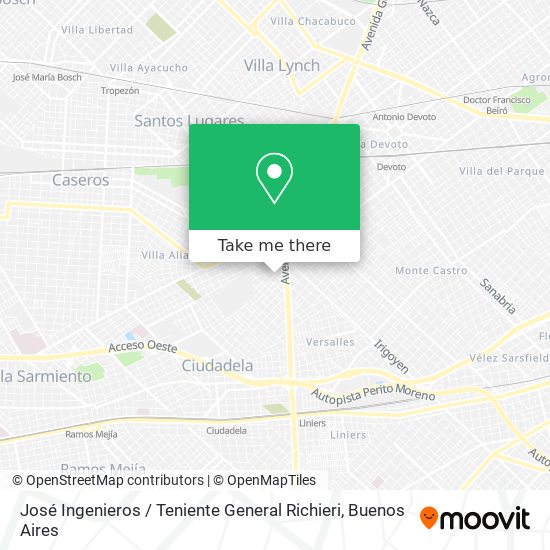 José Ingenieros / Teniente General Richieri map