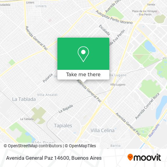 Avenida General Paz 14600 map
