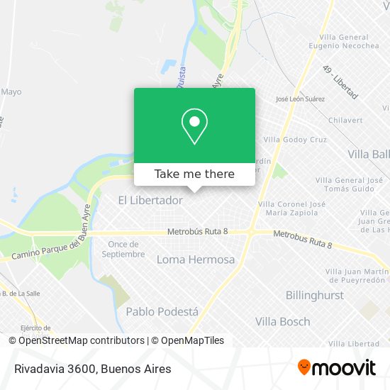 Rivadavia 3600 map