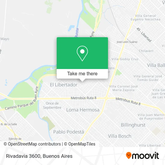 Rivadavia 3600 map