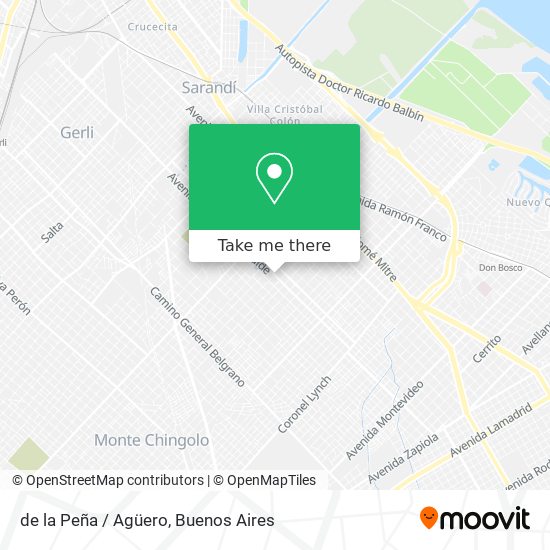 de la Peña / Agüero map