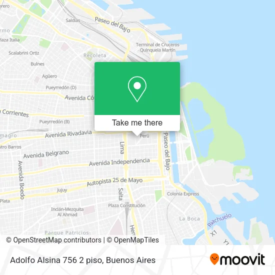 Mapa de Adolfo Alsina 756 2 piso