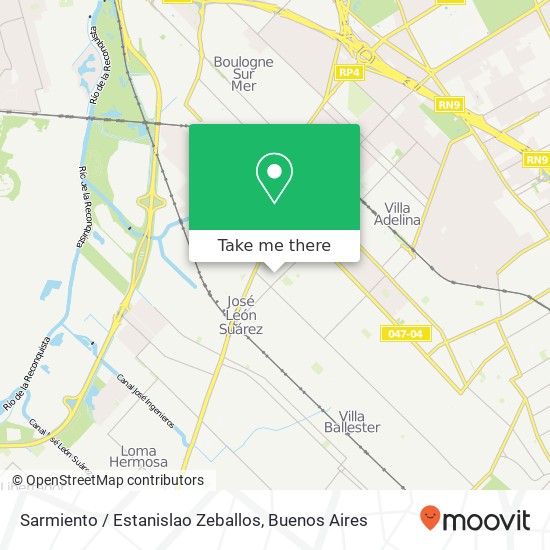 Sarmiento / Estanislao Zeballos map