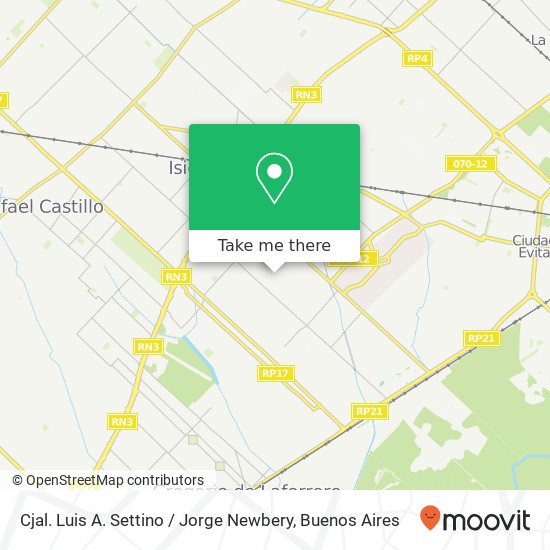 Cjal. Luis A. Settino / Jorge Newbery map