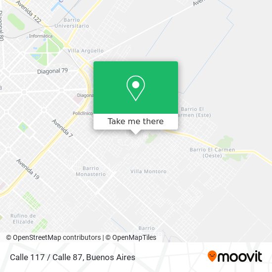 Calle 117 / Calle 87 map