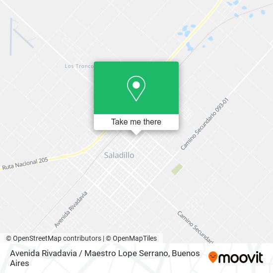 Avenida Rivadavia / Maestro Lope Serrano map