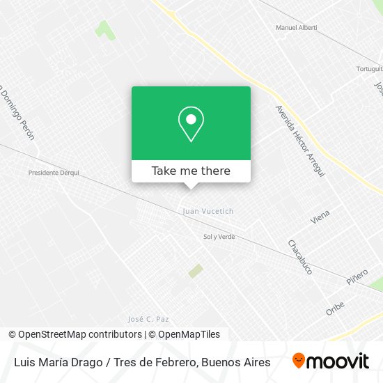 Luis María Drago / Tres de Febrero map