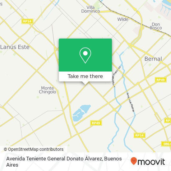 Avenida Teniente General Donato Álvarez map