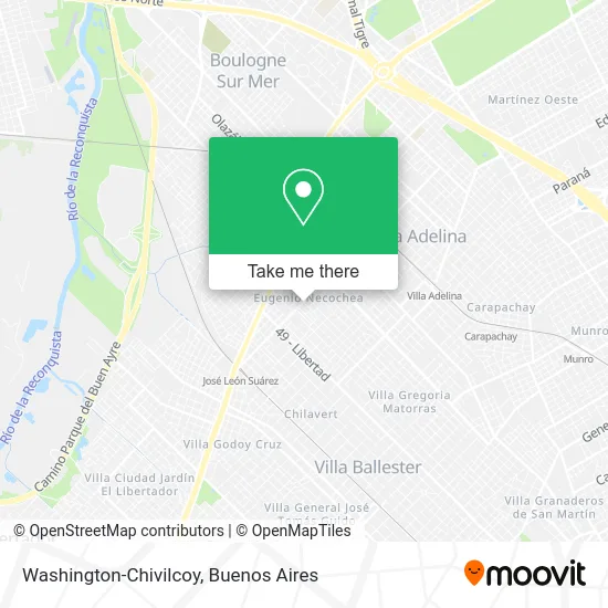 Washington-Chivilcoy map