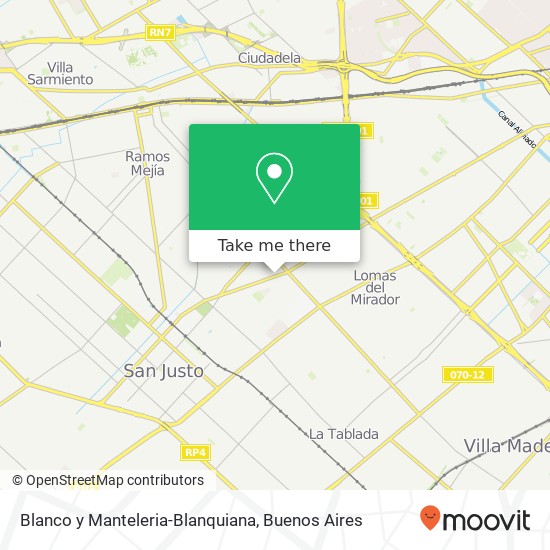 Blanco y Manteleria-Blanquiana map