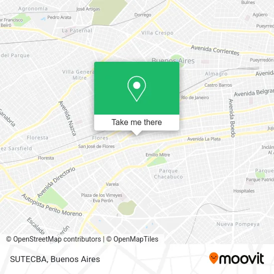 Mapa de SUTECBA