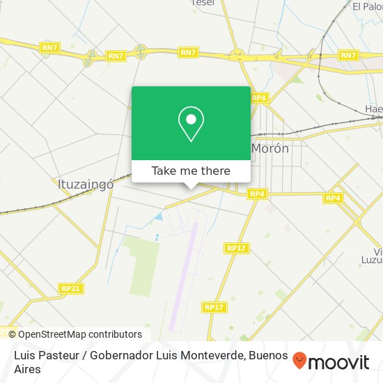 Luis Pasteur / Gobernador Luis Monteverde map