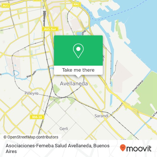 Mapa de Asociaciones-Femeba Salud Avellaneda