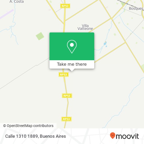 Calle 1310 1889 map