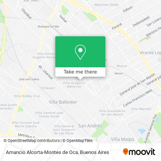 Amancio Alcorta-Montes de Oca map