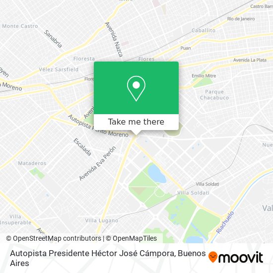 Autopista Presidente Héctor José Cámpora map
