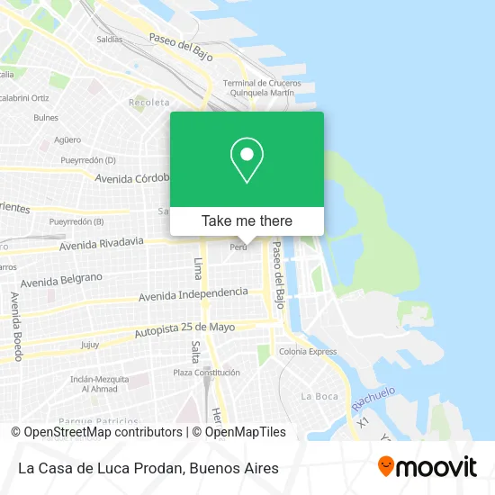 La Casa de Luca Prodan map