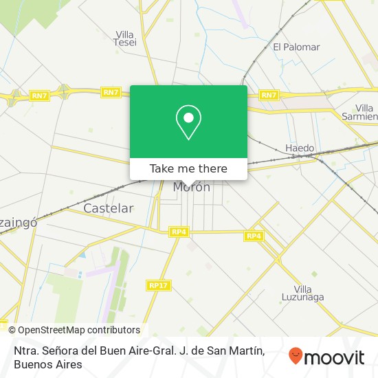 Ntra. Señora del Buen Aire-Gral. J. de San Martín map