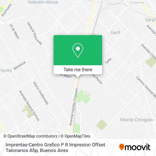 Imprentas-Centro Grafico P R Impresion Offset Talonarios Afip map