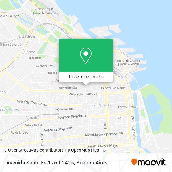 Mapa de Avenida Santa Fe 1769 1425