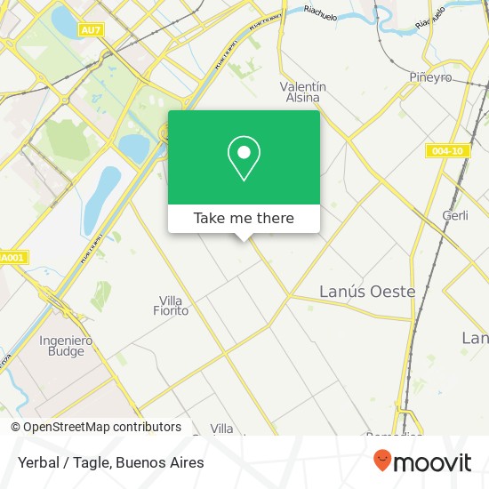 Yerbal / Tagle map