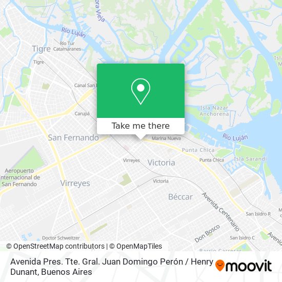 Avenida Pres. Tte. Gral. Juan Domingo Perón / Henry Dunant map