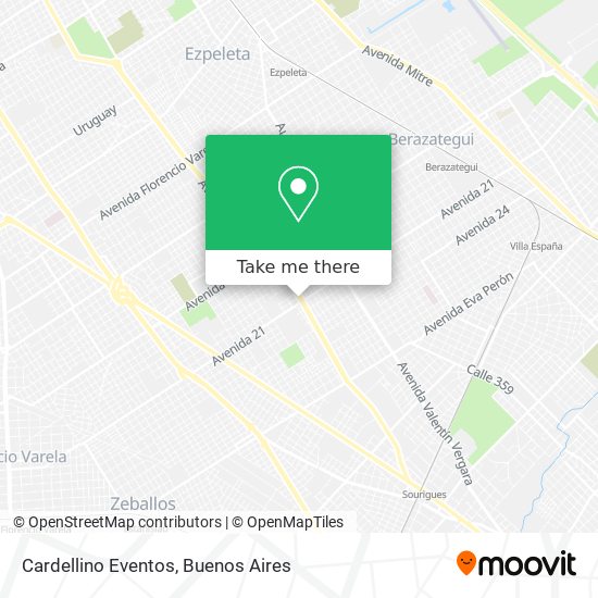 Cardellino Eventos map