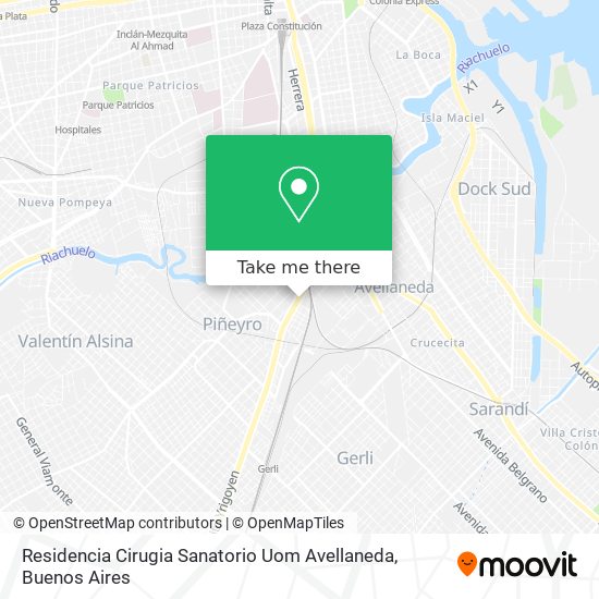 Residencia Cirugia Sanatorio Uom Avellaneda map