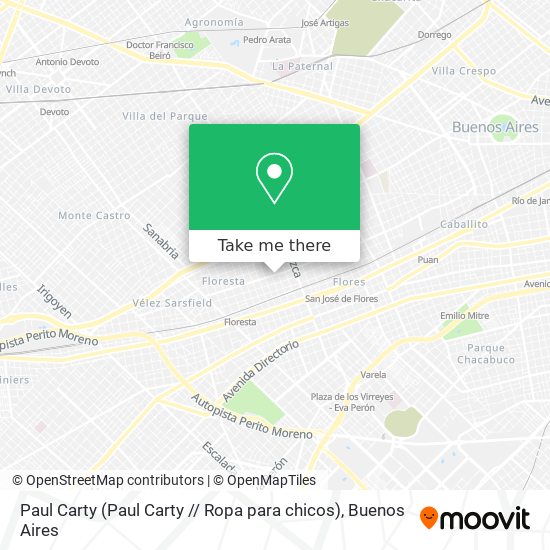 Mapa de Paul Carty (Paul Carty // Ropa para chicos)