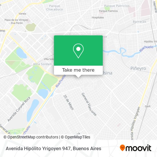 Mapa de Avenida Hipólito Yrigoyen 947