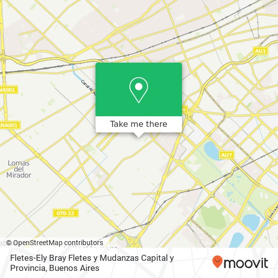 Mapa de Fletes-Ely Bray Fletes y Mudanzas Capital y Provincia