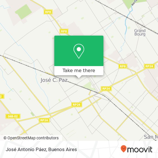 José Antonio Páez map