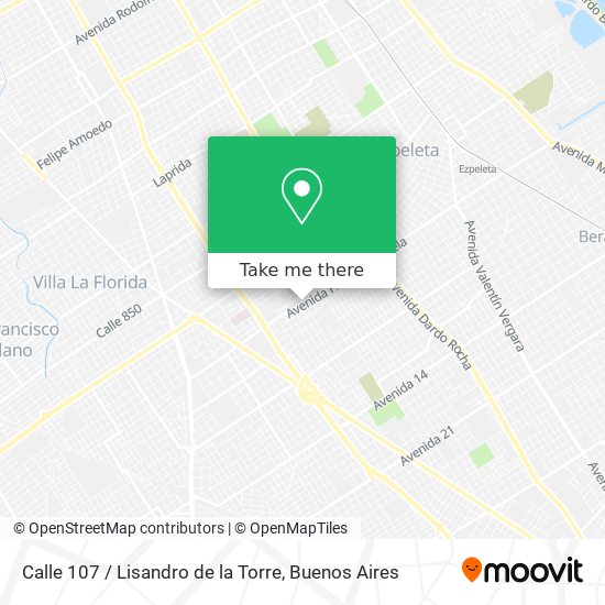 Mapa de Calle 107 / Lisandro de la Torre