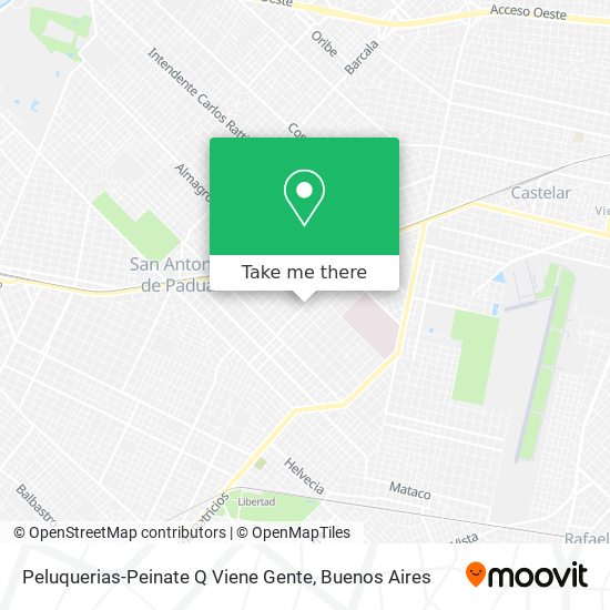 Mapa de Peluquerias-Peinate Q Viene Gente